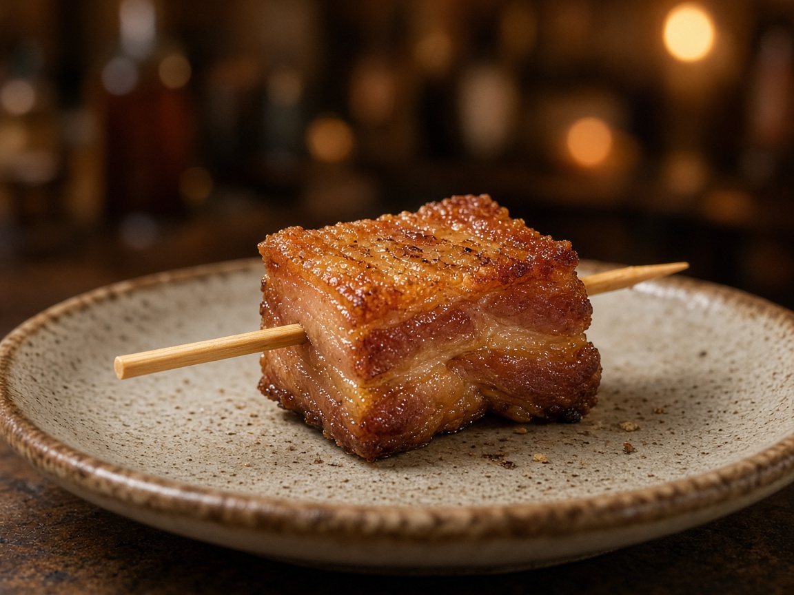 Pincho de panceta al horno